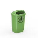 Abfallkorb nach DIN Standard, Grün