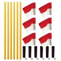Sport-Thieme "All-Round" Boundary Pole Set Yellow poles, red/white flags
