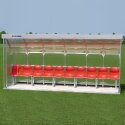 Sport-Thieme for 10 People Dugout Seat, Acrylic glass
