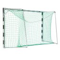 Sport-Thieme 3x2 m, stands in ground sockets, with folding net brackets Indoor Handball Goal Bolted corner joints, Black/silver