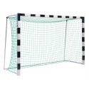 Sport-Thieme Handballtor frei stehend, 3x2 m Verschraubte Eckverbindungen, Schwarz-Silber