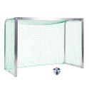 Sport-Thieme Mini-Fußballtor "Training" mit anklappbaren Netzbügeln 2,40x1,60 m, Tortiefe 1,00 m, Inkl. Netz, grün (MW 4,5 cm)