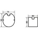 Gulvforankring til Fodboldmål Kvadratprofil 80x80 mm