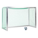 Sport-Thieme Fully Welded Mini Football Goal 2.40×1.60 m, goal depth 1.00 m, Incl. net, green (mesh size 4.5 cm)