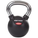 Sport-Thieme Kettlebell "Gummiert mit glattem Chrom-Griff" 10 kg