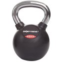 Sport-Thieme Kettlebell "Gummiert mit glattem Chrom-Griff" 20 kg