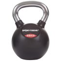 Sport-Thieme Kettlebell "Gummiert mit glattem Chrom-Griff" 28 kg