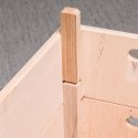 Sport-Thieme 6-Part Plywood Vaulting Box With swivel castor kit, Leather cover