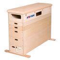 Sport-Thieme 6-Part Plywood Vaulting Box Without swivel castor kit, Leather cover