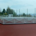 Sport-Thieme Stangspringspude-afdækning "Alu" 400x530x80 cm