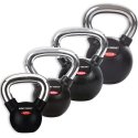 Sport-Thieme Kettlebell-Set "Gummiert mit glattem Chrom-Griff" Starter