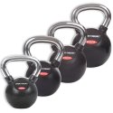 Sport-Thieme Kettlebell-Set "Gummiert mit glattem Chrom-Griff" Basic