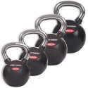 Sport-Thieme Kettlebell-Set "Gummiert mit glattem Chrom-Griff" Advanced