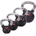 Sport-Thieme Kettlebell-Set "Gummiert mit Chrom-Griff" Leicht