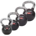 Sport-Thieme Kettlebell-Set "Gummiert mit Chrom-Griff" Mittel