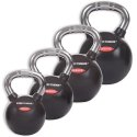 Sport-Thieme Kettlebell-Set "Gummiert mit Chrom-Griff" Schwer