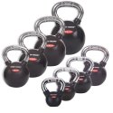 Sport-Thieme Kettlebell-Set "Gummiert mit Chrom-Griff" Komplett