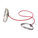 TheraBand Fitnesstube "Bodytrainer med håndtag" Mellem, Rød