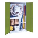 C+P Sports equipment cabinet Viridian green (RDS 110 80 60), Handle, Light grey (RAL 7035), Single closure, Viridian green (RDS 110 80 60), Light grey (RAL 7035), Single closure, Handle