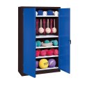 C+P Sports equipment cabinet Gentian blue (RAL 5010), Handle, Anthracite (RAL 7021), Single closure, Gentian blue (RAL 5010), Anthracite (RAL 7021), Single closure, Handle