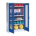 C+P Sports equipment cabinet Gentian blue (RAL 5010), Handle, Light grey (RAL 7035), Single closure, Gentian blue (RAL 5010), Light grey (RAL 7035), Single closure, Handle