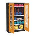 C+P Sports equipment cabinet Yellow orange (RAL 2000), Anthracite (RAL 7021), Single closure, Handle