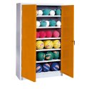 C+P Ball Cabinet Yellow orange (RAL 2000), Light grey (RAL 7035), Single closure, Yellow orange (RAL 2000), Light grey (RAL 7035), Single closure