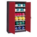 C+P Ball Cabinet Ruby red (RAL 3003), Anthracite (RAL 7021), Single closure