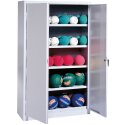 Ballschrank, HxBxT 195x150x50 cm, mit Vollblech-Flügeltüren (Typ 3) Lichtgrau (RAL 7035), Lichtgrau (RAL 7035)
