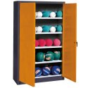 C+P Ball Cabinet Yellow orange (RAL 2000), Anthracite (RAL 7021), Single closure, Handle