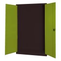 C+P Modular sports equipment cabinet Viridian green (RDS 110 80 60), Anthracite (RAL 7021), Single closure, Handle