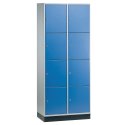 "S 4000 Intro" Large Capacity Compartment Locker (4-Door Locker) 195x82x49 cm/ 8 compartments, Gentian blue (RAL 5010)
