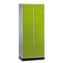 "S 4000 Intro" Large Capacity Compartment Locker (5 compartments on top of one another) 195x85x49 cm/ 10 compartments, Viridian green (RDS 110 80 60)