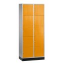 "S 4000 Intro" Large Capacity Compartment Locker (5 compartments on top of one another) 195x85x49 cm/ 10 compartments, Yellow orange (RAL 2000)