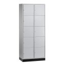 "S 4000 Intro" Compartment Locker (5 compartments on top of one another) 195x62x49cm/ 10 compartments, Light grey (RAL 7035)
