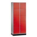"S 4000 Intro" Compartment Locker (5 compartments on top of one another) 195x62x49cm/ 10 compartments, Fiery Red (RAL 3000)