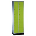 "S 4000 Intro" Compartment Locker (6 compartments on top of one another) 195x62x49cm/ 12 compartments, Viridian green (RDS 110 80 60)