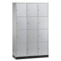 "S 4000 Intro" Large Capacity Compartment Locker (4-Door Locker) 195x122x49 cm/ 12 compartments, Light grey (RAL 7035)