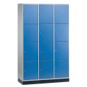 "S 4000 Intro" Large Capacity Compartment Locker (4-Door Locker) 195x122x49 cm/ 12 compartments, Gentian blue (RAL 5010)