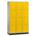 "S 4000 Intro" Large Capacity Compartment Locker (4-Door Locker) 195x122x49 cm/ 12 compartments, Sunny Yellow (RDS 080 80 60)
