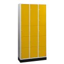 "S 4000 Intro" Large Capacity Compartment Locker (5 compartments on top of one another) 195x122x49 cm/ 15 compartments, Sunny Yellow (RDS 080 80 60)