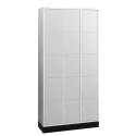 "S 4000 Intro" Compartment Locker (5 compartments on top of one another) 195x92x49cm/ 15 compartments, Light grey (RAL 7035)