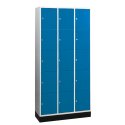 "S 4000 Intro" Compartment Locker (5 compartments on top of one another) 195x92x49cm/ 15 compartments, Gentian blue (RAL 5010)