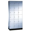 "S 4000 Intro" Compartment Locker (6 compartments on top of one another) 195x92x49cm/ 18 compartments, Light grey (RAL 7035)
