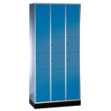 "S 4000 Intro" Compartment Locker (6 compartments on top of one another) 195x92x49cm/ 18 compartments, Gentian blue (RAL 5010)