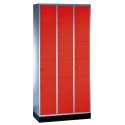 "S 4000 Intro" Compartment Locker (6 compartments on top of one another) 195x92x49cm/ 18 compartments, Fiery Red (RAL 3000)