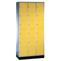 "S 4000 Intro" Compartment Locker (6 compartments on top of one another) 195x92x49cm/ 18 compartments, Sunny Yellow (RDS 080 80 60)