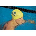Printed Silicone Swimming Cap Black, Double-sided