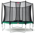Berg Trampolin "Favorit" med Sikkerheidsnet Comfort 380 cm, Farve på kantpolster: grøn, Farve på kantpolster: grøn, 380 cm
