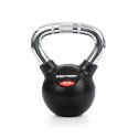 Sport-Thieme Kettlebell "Gummibelagt med riflet krom-greb" 4 kg